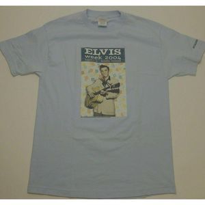 Elvis Week 2004 Graceland Blue T Shirt Size L